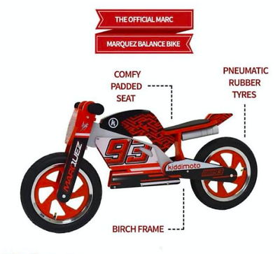 Marc Marquez Kiddimoto Kid's Balance Bicycle - Heroes396