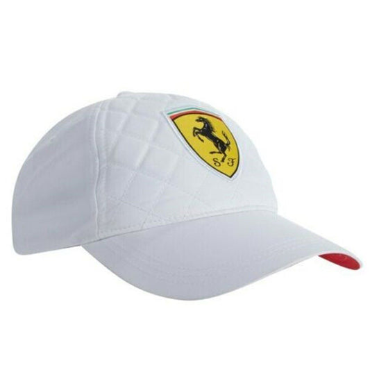 Scuderia Ferrari Fan's Quilted White Baseball Cap - 130181044 200