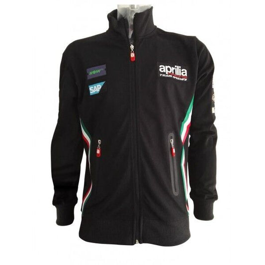 Official Gresini Aprilia Team Woman's Black Zip Up Sweatshirt - A1Fefz17Rew