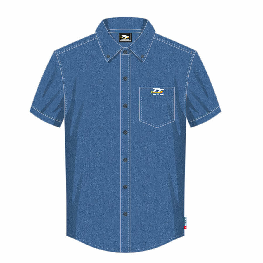 Official Isle Of Man TT Races Denim Shirt - 20Ads2