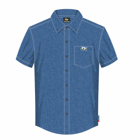 Official Isle Of Man TT Races Denim Shirt - 20Ads2