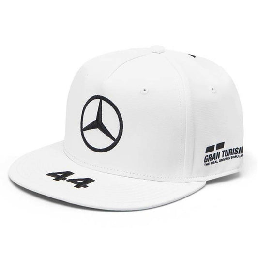 Hamilton Mercedes AMG Petronas Motorsport White Flat Peak Cap 141101077 200