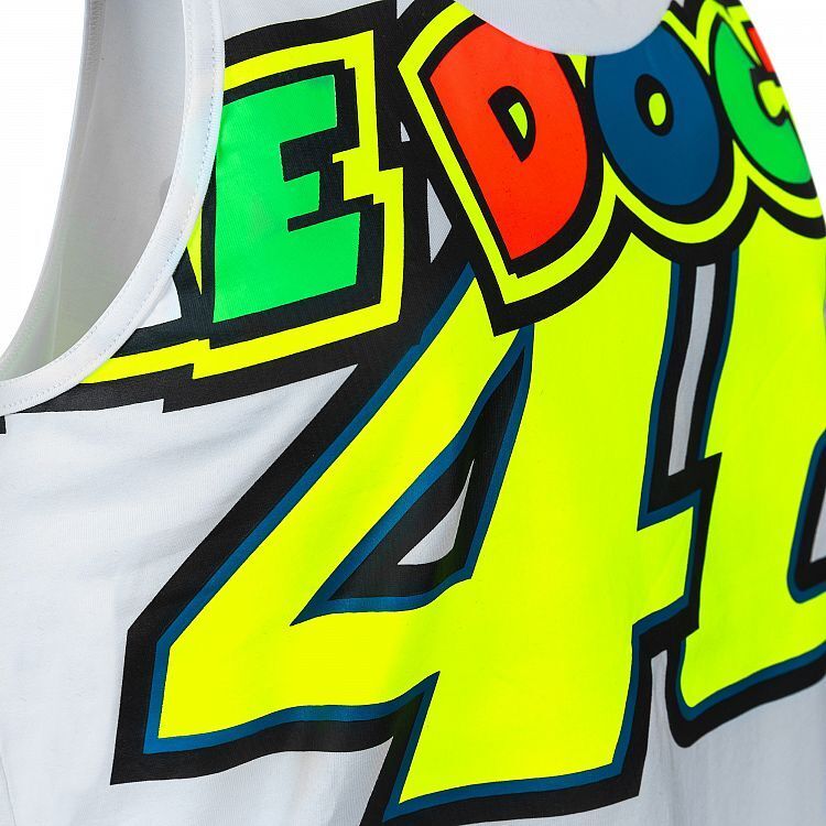 Official Valentino Rossi VR46 White Woman's Tank Top - Vrwtt 307106