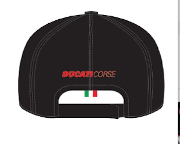 Official Ducati Corse Badge Patch Black Baseball Cap - 19 46007