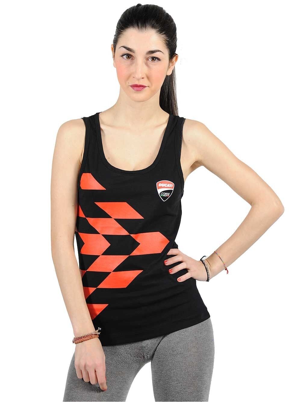 Official Ducati Corse Womans Black Tank Top - 16 36009