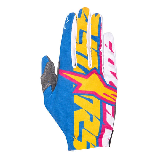 Alpinestars Rover Gloves Blue Yellow Pink & White- 1564517