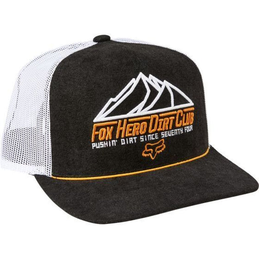 Fox Racing Hero Dirt Snapback Black & White Baseball Cap - 28541 001