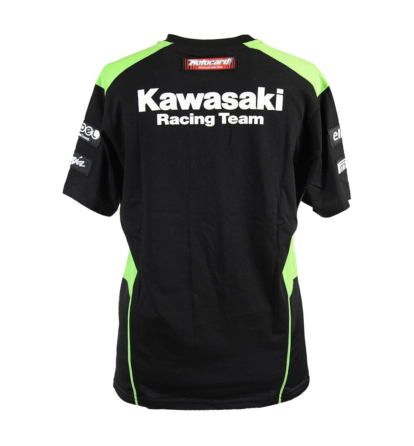 Official Kawasaki Motocard Team Race Wear Black/Green T Shirt - 31513 / 31503