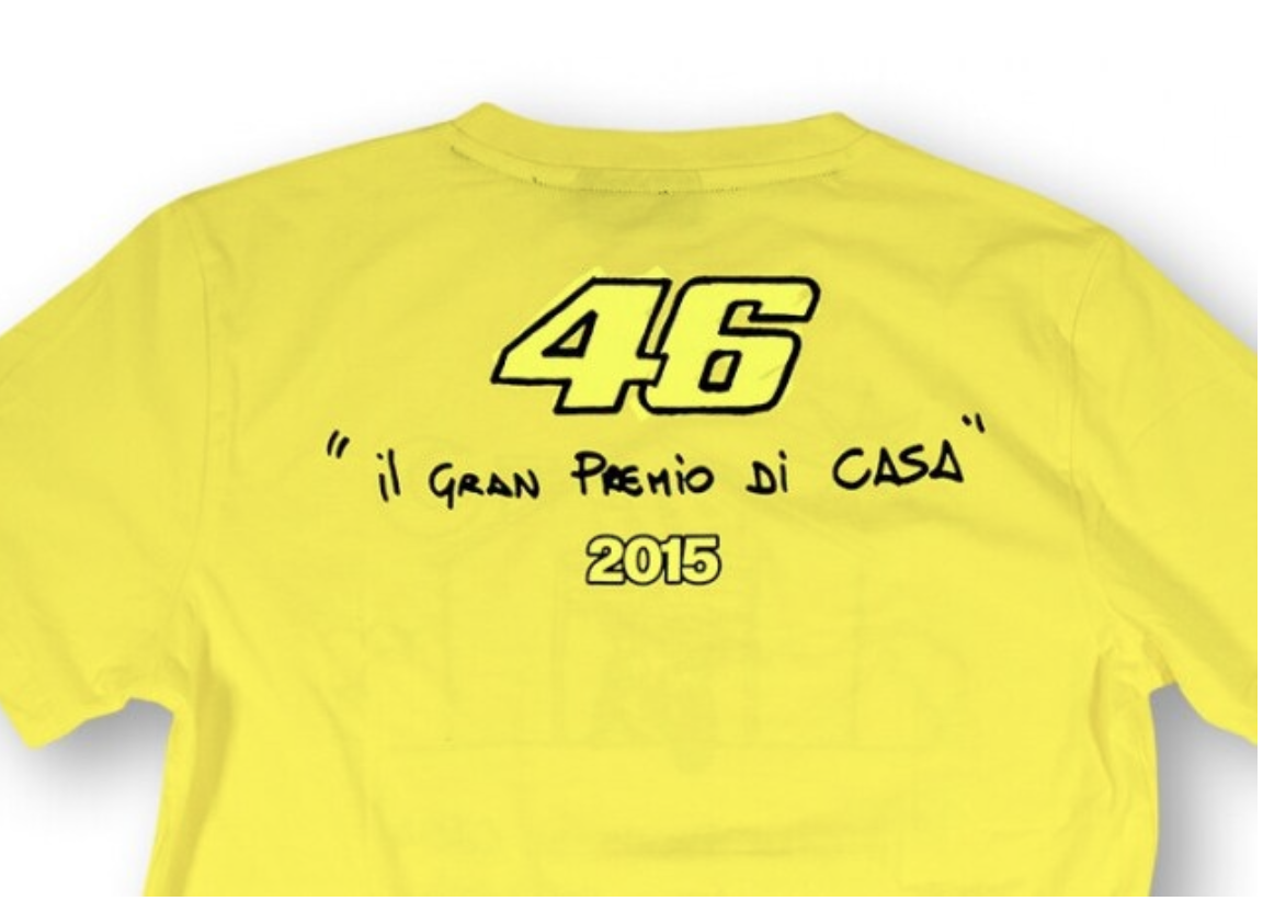 Official Valentino Rossi "Gran Premio Di Casa" Yellow T'Shirt - Vrmts 200901