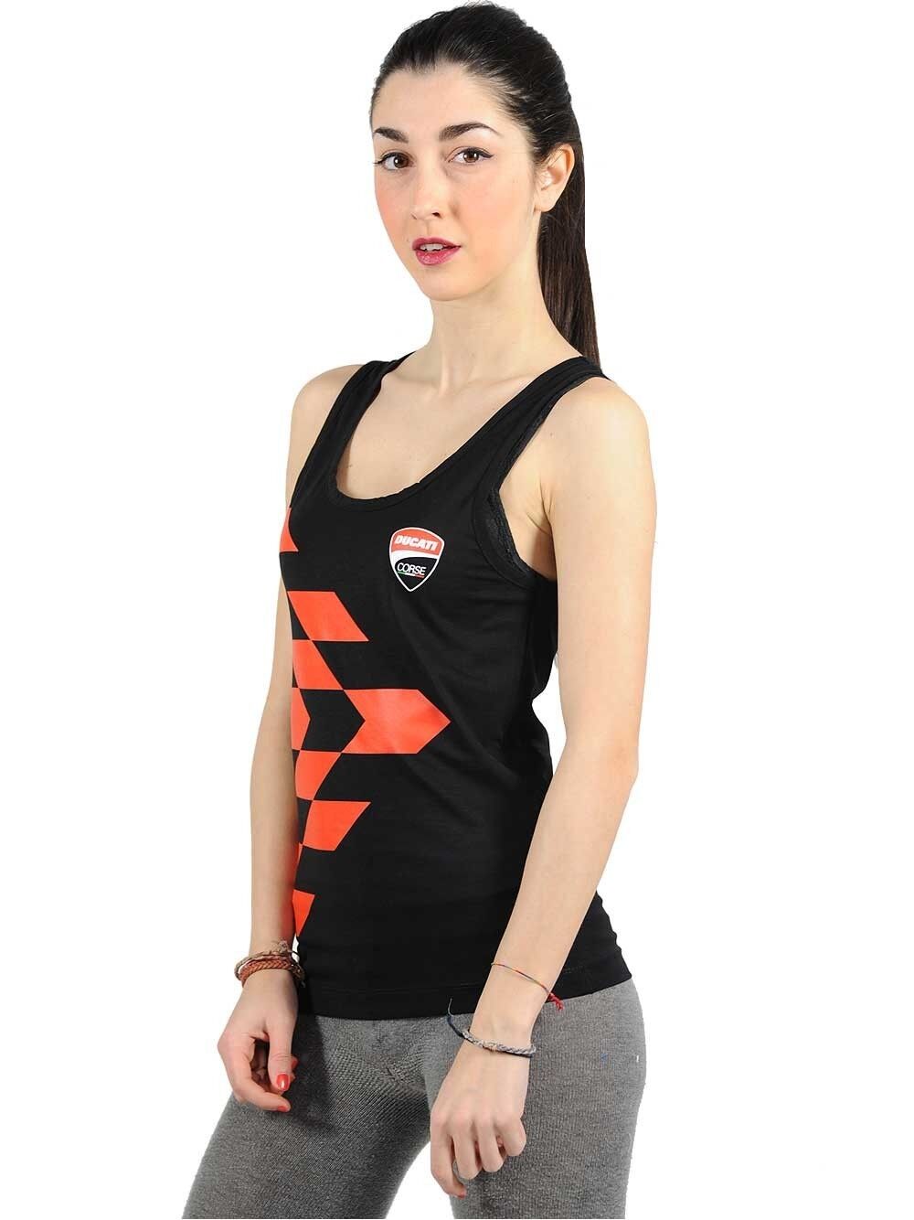 Official Ducati Corse Womans Black Tank Top - 16 36009