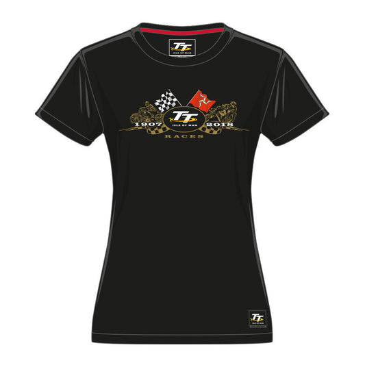 2018 Official Isle Of Man TT Gold Bikes Woman's T'Shirt - 18Lts2