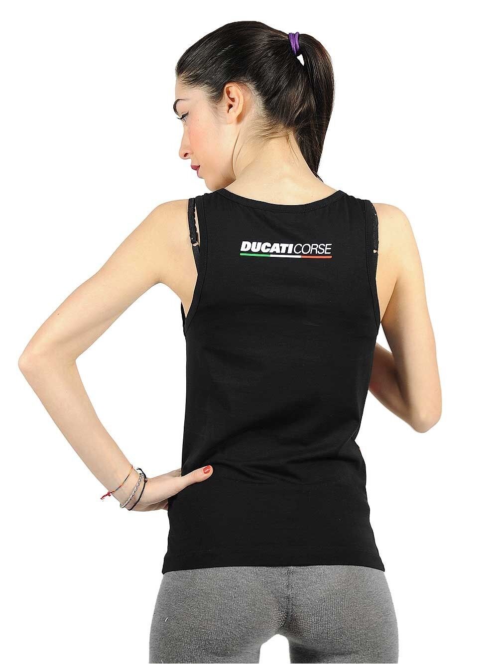 Official Ducati Corse Womans Black Tank Top - 16 36009