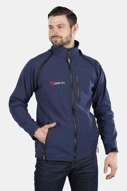 24MX Team Softshell Jacket With Detachable Sleeves Blue -