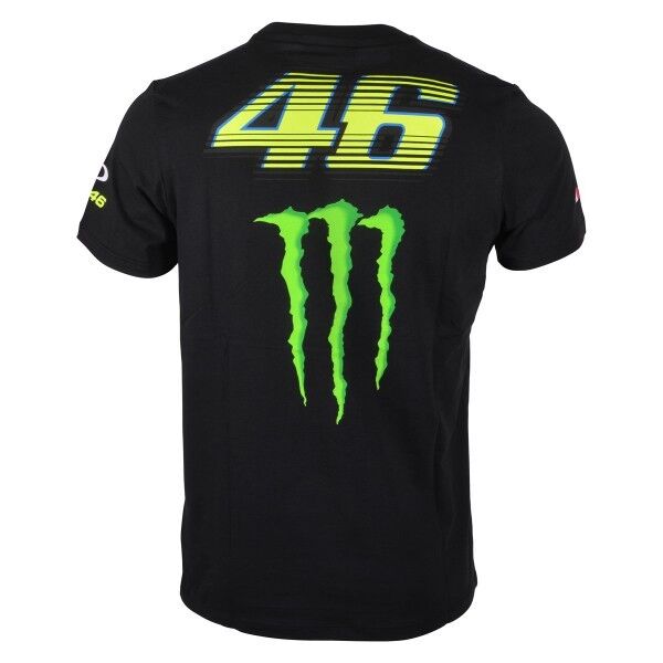 New Official Valentino Rossi VR46 Monster No.46 T-Shirt Black - Momts 114604