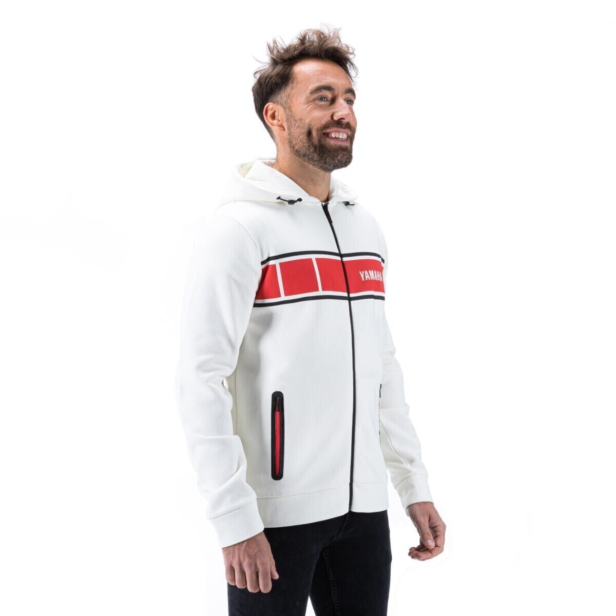 Official Yamaha Racing Heritage Zipped Hoodie - B23-Rh122-W6