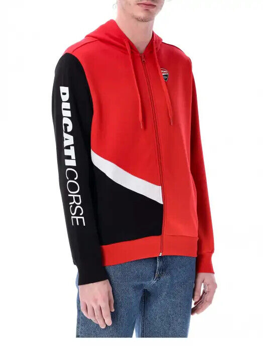 Official Ducati Corse Badge Zip Up Hoodie - 23 26001