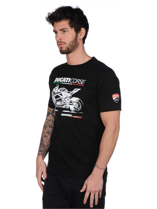 Official Ducati Corse Black Photo T'shirt - 17 36007