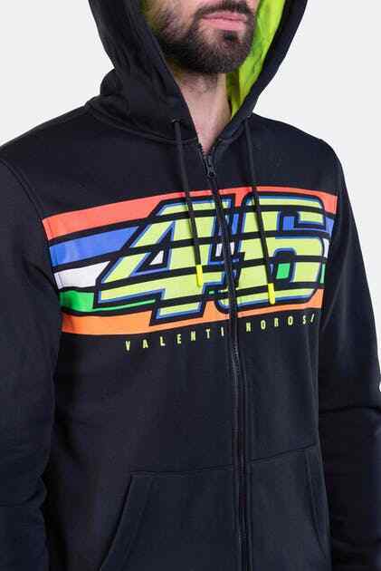 VR46 Official Valentino Rossi Stripes Hoodie - Vrmfl 350504