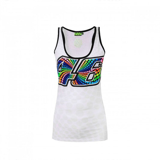 VR46 Official Valentino Rossi White 46 Tanktop - Vrwtt 261103