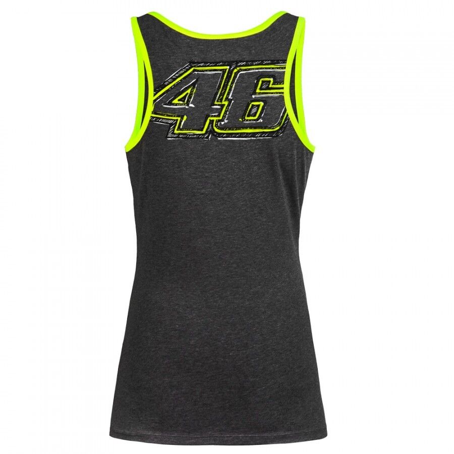 Official Valentino Rossi VR46 The Doctor Woman's Black Tanktop - Vrwtt 205922