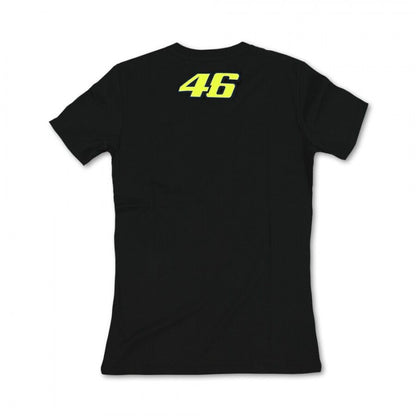 Official Valentino Rossi VR46 Womans T-Shirt Black - Vrwts 108004