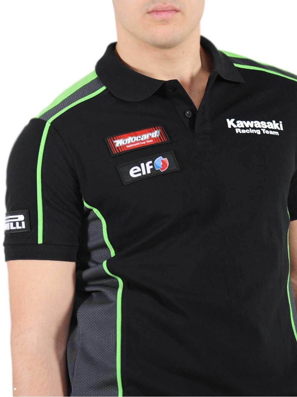 Official Kawasaki Motocard Team Race Wear Polo Shirt - 11501