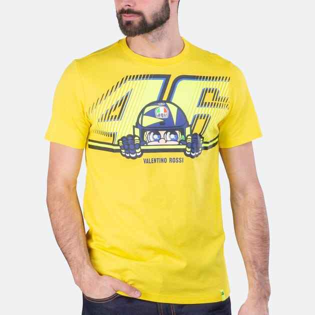 Official Valentino Rossi VR46 Cupolino Yellow T'Shirt - Vrmts 350601