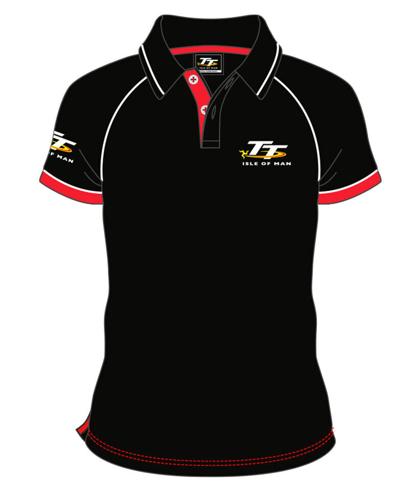 Official Isle Of Man TT Races Black Polo Shirt - 18Ap2