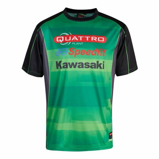 Official Quattro Plant Kawasaki Team All Over Print T Shirt - 19Qk-Aopt2