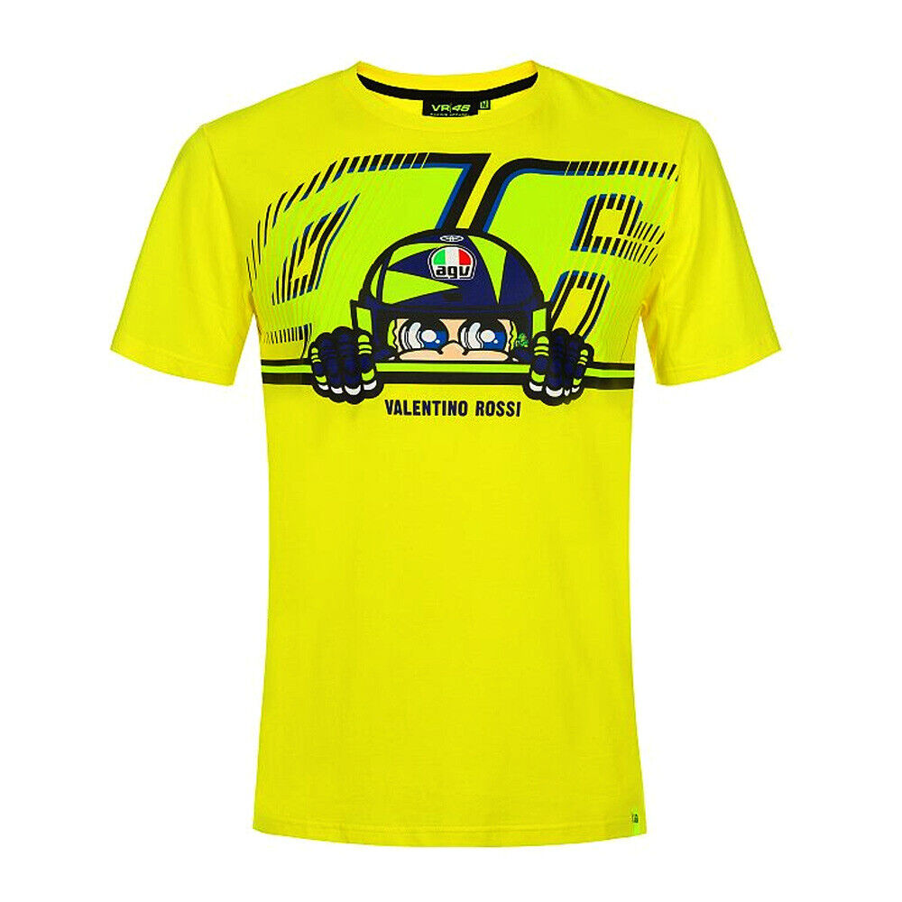 Official Valentino Rossi VR46 Cupolino Yellow T'Shirt - Vrmts 350601