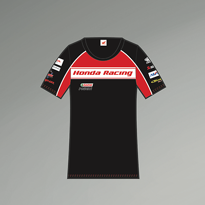 Official Honda Racing Black Woman's T Shirt - 16Bsbwts