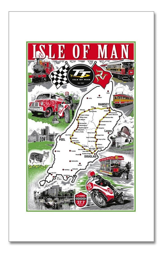 Official Isle Of Man TT Tea Towel - 20ttowel