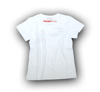New Official Ducati Corse Kids White T'Shirt