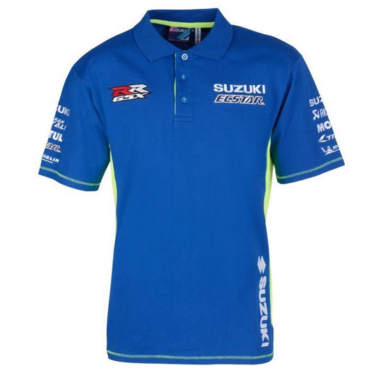 Official Ecstar Suzuki MotoGP Team Man's Polo Shirt - 18Smgp-Ap