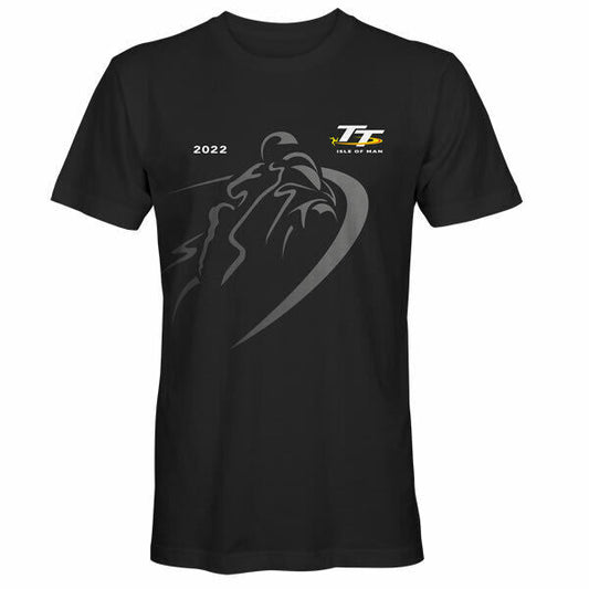 Official Isle Of Man TT Races 2022 Shadow Black T'Shirt - 22Ats2B