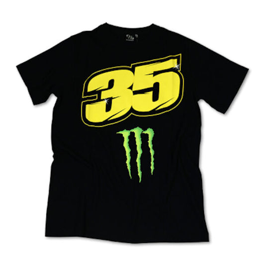 New Official Cal Crutchlow 35 Monster Black Tshirt - Ccm Ts Mon 04