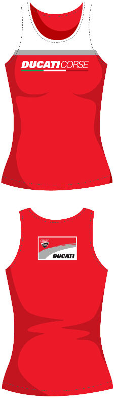 Official Ducati Corse Womans Yoke Tank Top - 17 36010