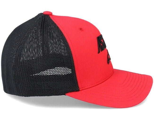 Alpinestar Angle Stretch Mesh Red/Black Flexfit Baseball Cap - 1230 81011