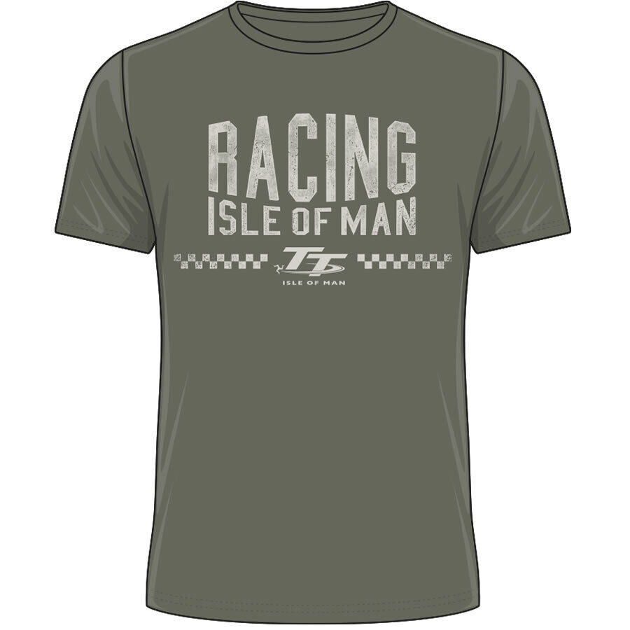 Official Isle Of Man TT Racing Green T'Shirt - 20Ats8