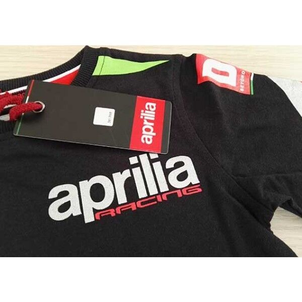 New Official Aprilia Spinoff Kids Black T-Shirt