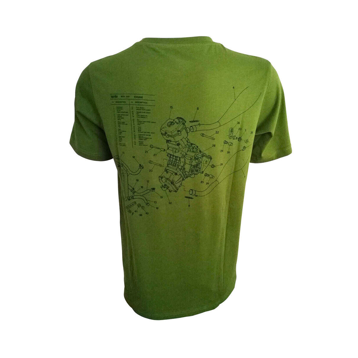 Official Aprilia Rsw250 Green T Shirt - A1Tsmc18Vin1Ve