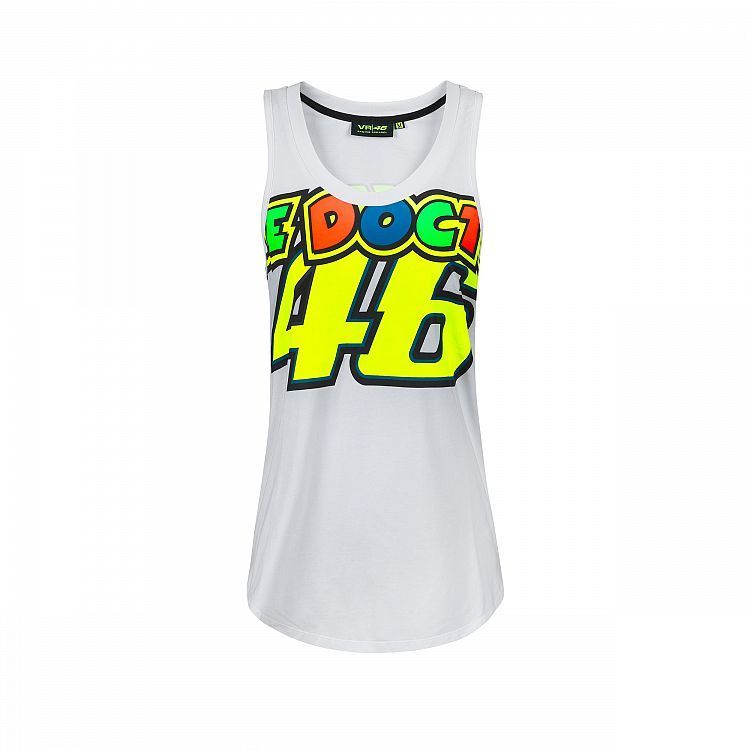 Official Valentino Rossi VR46 White Woman's Tank Top - Vrwtt 307106