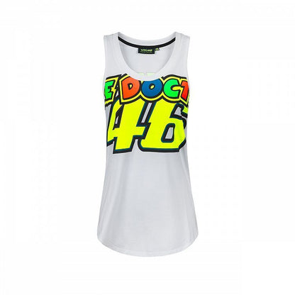 Official Valentino Rossi VR46 White Woman's Tank Top - Vrwtt 307106