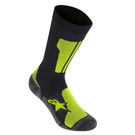 Alpinestars Crew Socks Black/Acid Yellow - 1701816