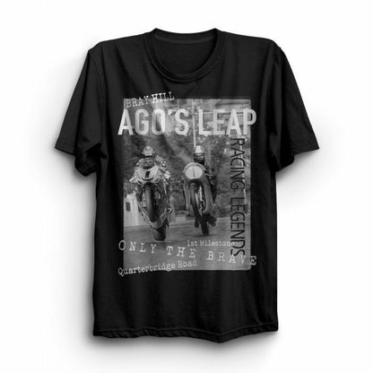 Isle Of Man Bray Hill "Ago's Leap" Printed T Shirt - Black