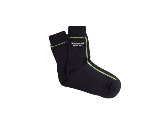 New Official Kawasaki Team Race Wear Black/Green Socks - 14 51501