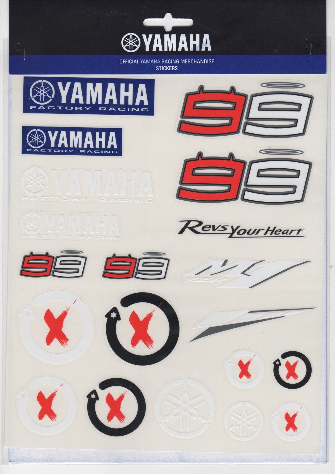 New Official Jorge Lorenzo / Yamaha Large Sticker Set - 14 57005