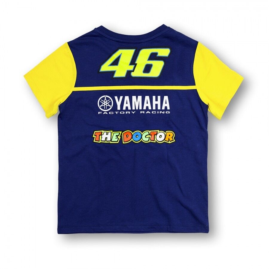 New Official Valentino Rossi VR46 Dual Yamaha Kids Tshirt - Ydkts 166009