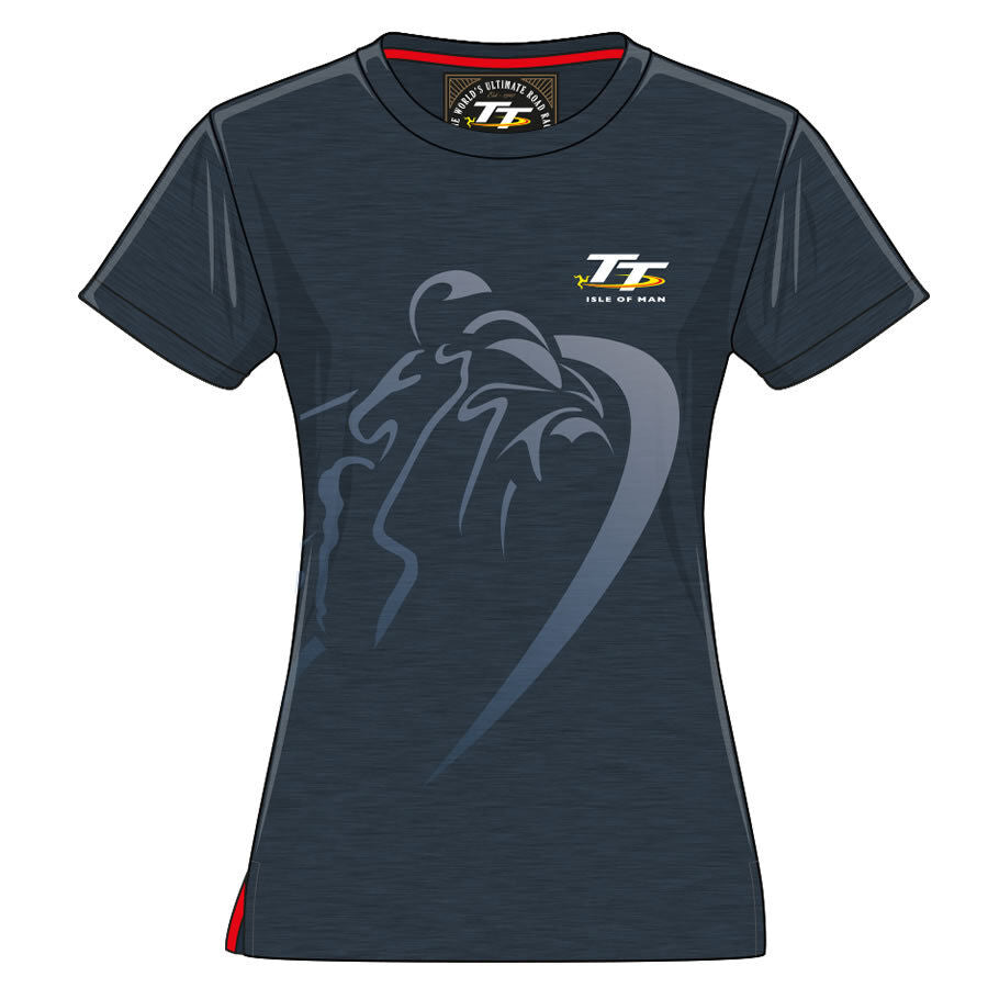 Official Isle Of Man TT Woman's Heather T'Shirt - 18Lts3