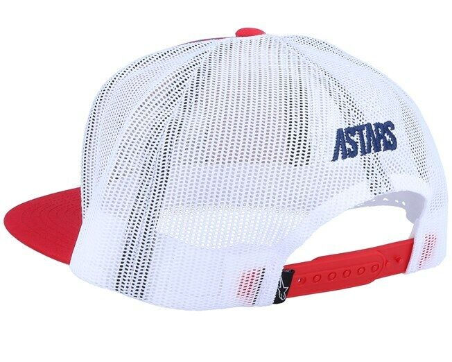 Alpinestar Dominate Truckers Red Flat Peak Baseball Cap - 1139 81535